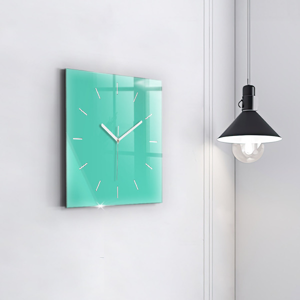 Reloj de pared cuadrado Color turquesa