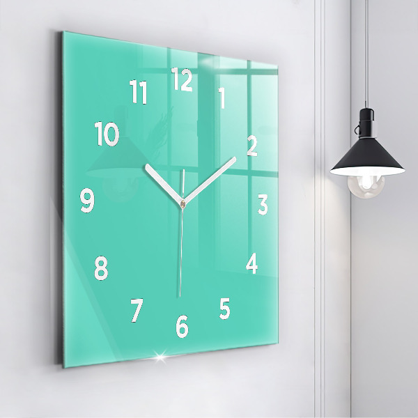 Reloj de pared cuadrado Color turquesa