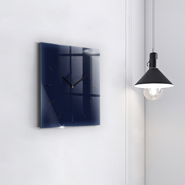 Reloj de pared cuadrado Color azul oscuro