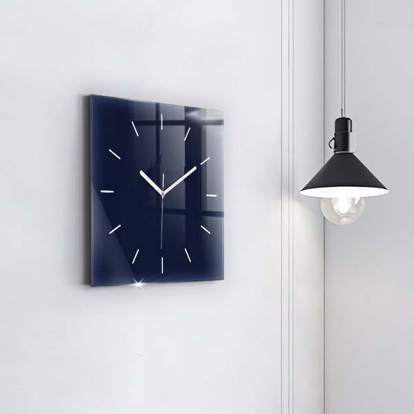 Reloj de pared cuadrado Color azul oscuro