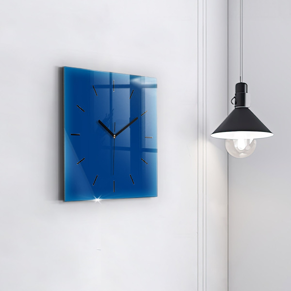 Reloj de pared cuadrado Color azul