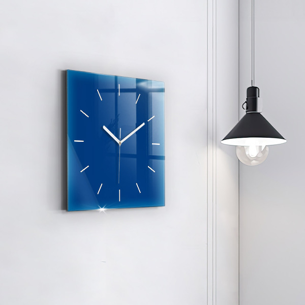 Reloj de pared cuadrado Color azul
