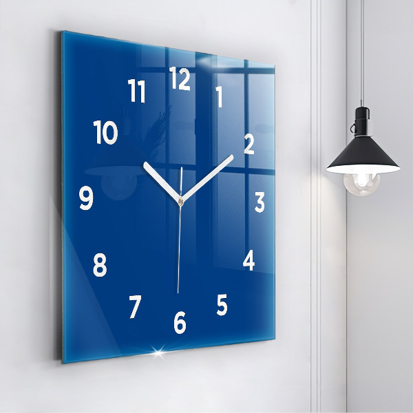 Reloj de pared cuadrado Color azul
