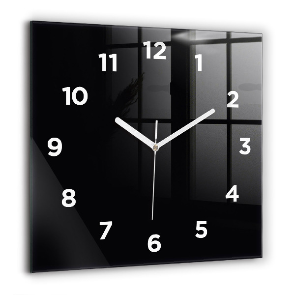 Reloj de pared cuadrado Color negro