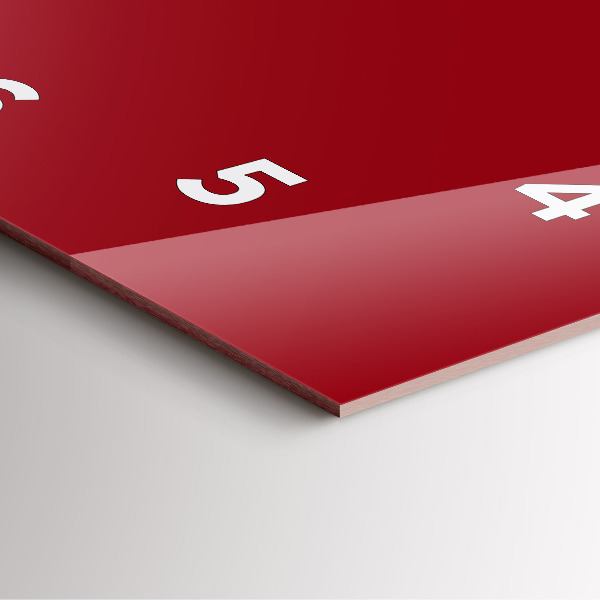 Reloj de pared cuadrado Color rojo