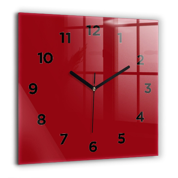 Reloj de pared cuadrado Color rojo