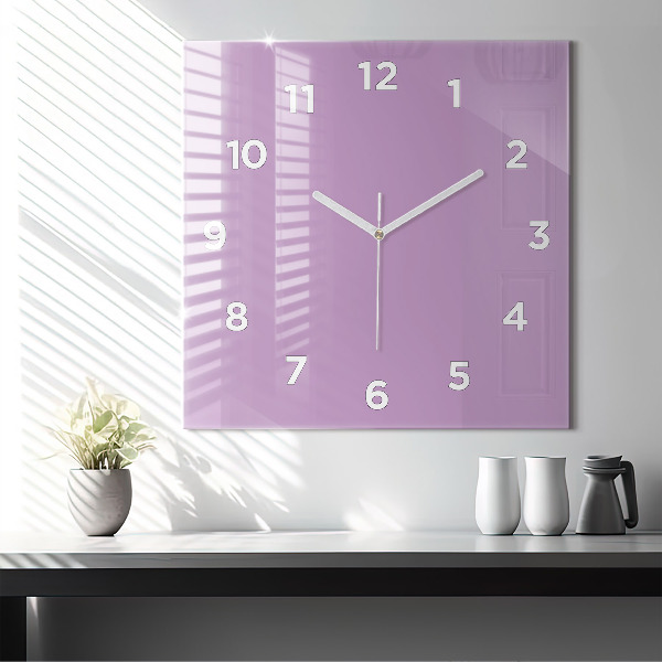 Reloj de pared cuadrado El color lila