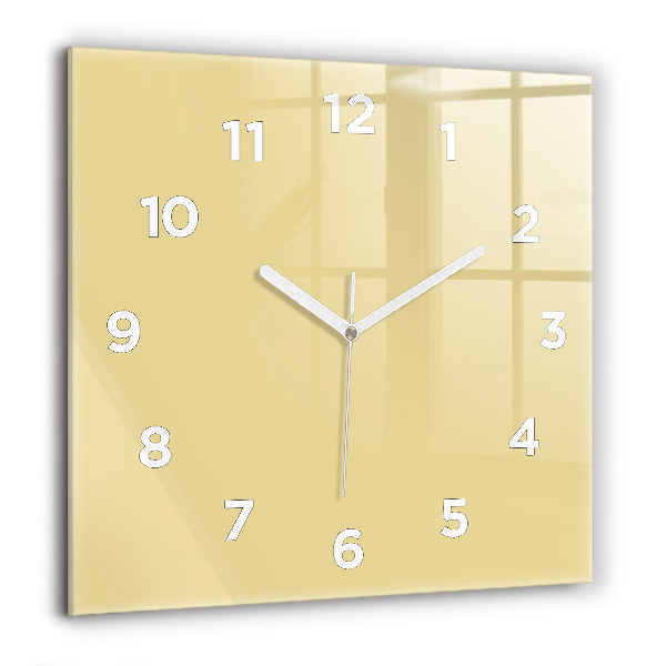 Reloj de pared cuadrado Color crema