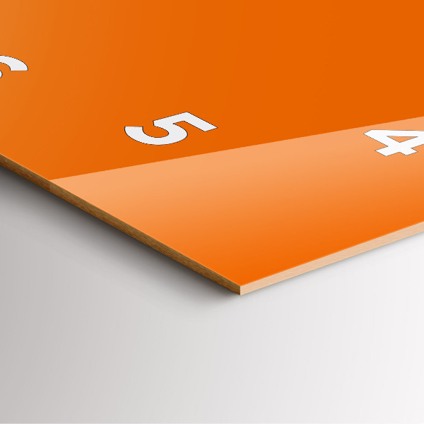 Reloj de pared cuadrado Color naranja