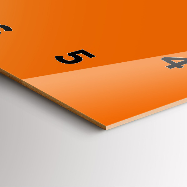 Reloj de pared cuadrado Color naranja