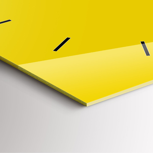 Reloj de pared cuadrado Color amarillo claro