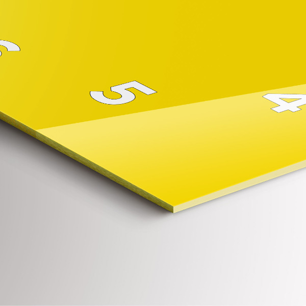 Reloj de pared cuadrado Color amarillo claro