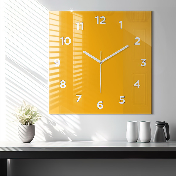 Reloj cuadrado Color amarillo dorado