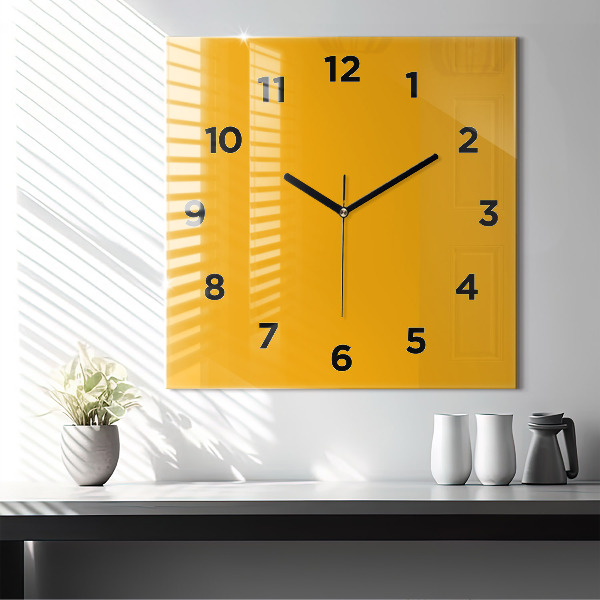 Reloj cuadrado Color amarillo dorado