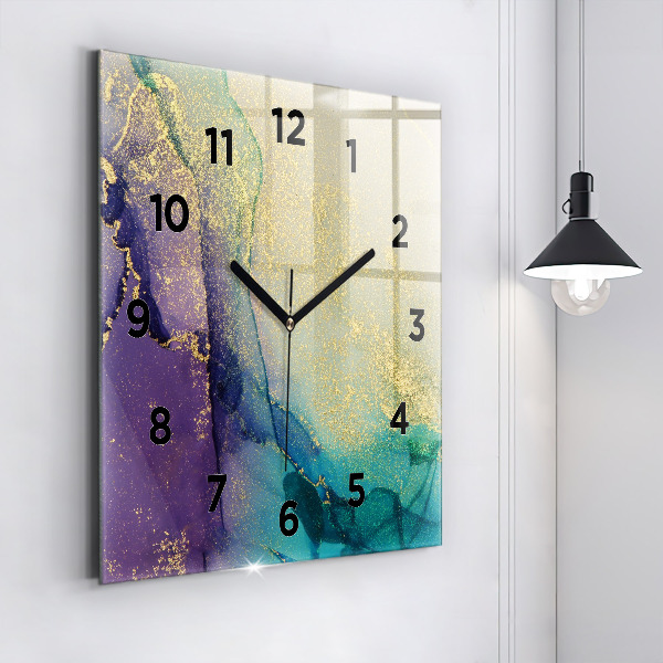 Reloj de pared cuadrado Abstracción cromática