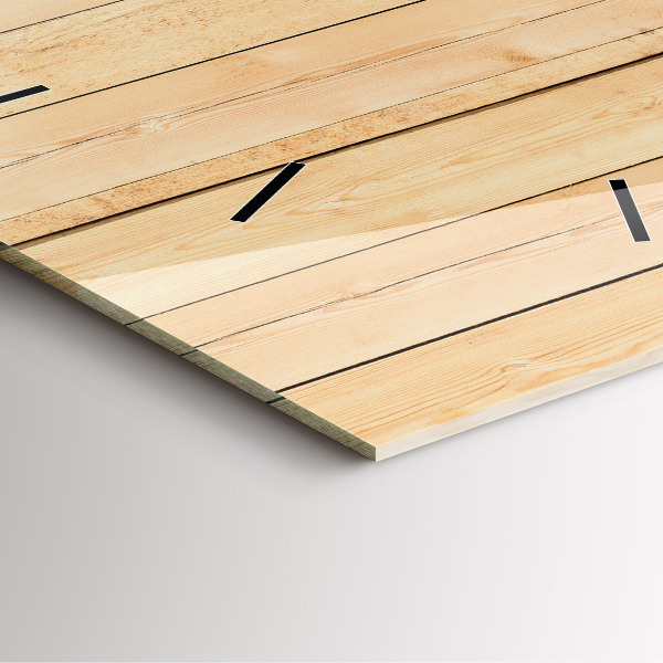 Reloj de pared cuadrado Tablones de madera