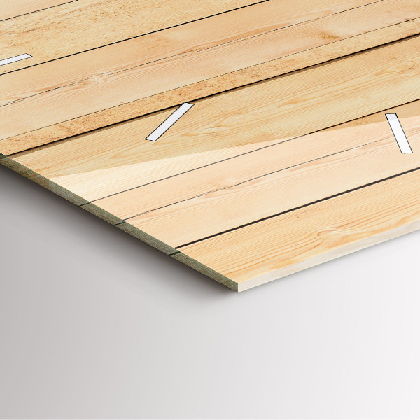 Reloj de pared cuadrado Tablones de madera