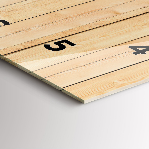 Reloj de pared cuadrado Tablones de madera