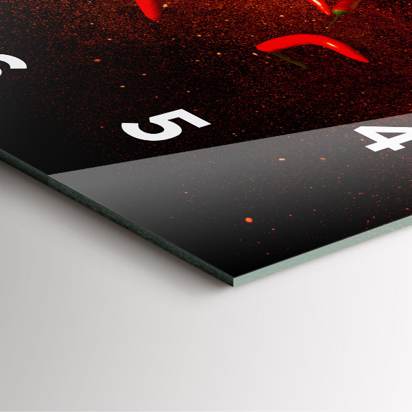 Reloj de pared cuadrado Pimientos picantes