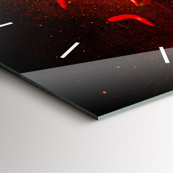 Reloj de pared cuadrado Pimientos picantes