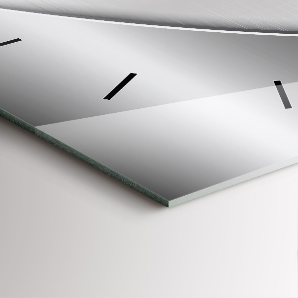 Reloj cuadrado Patrón plateado