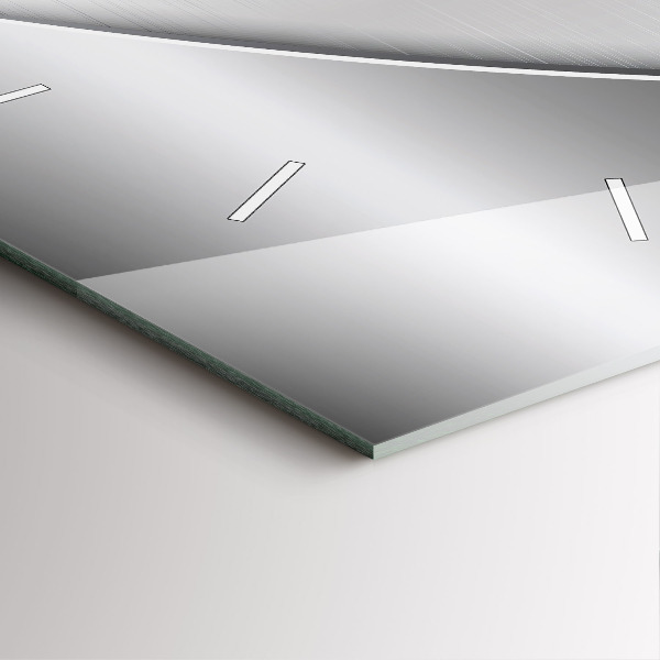 Reloj cuadrado Patrón plateado