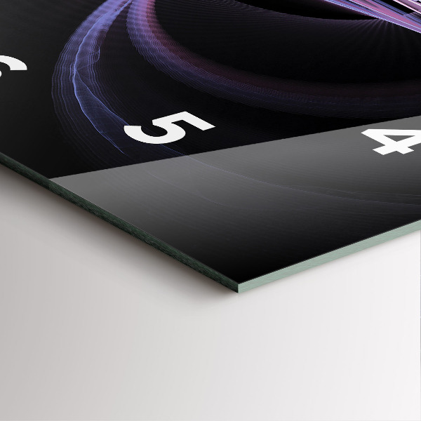 Reloj de pared cuadrado Abstracción violeta