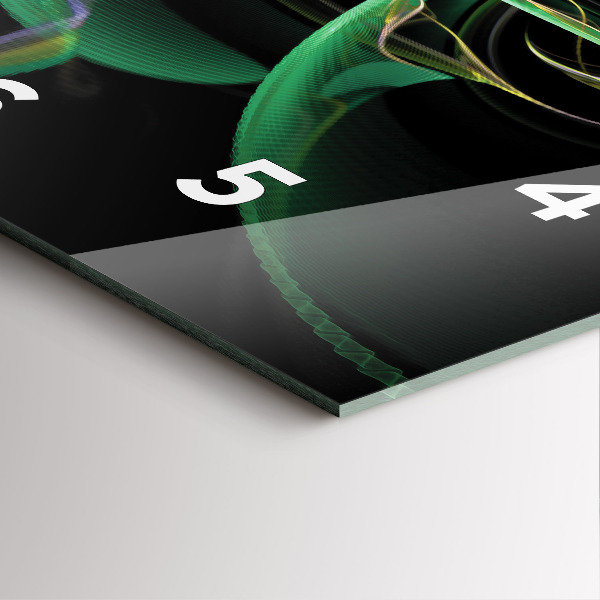 Reloj cuadrado Abstracción verde