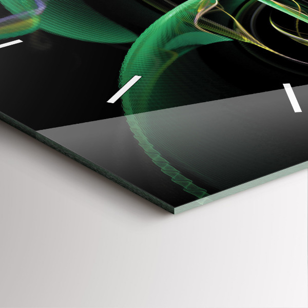 Reloj cuadrado Abstracción verde