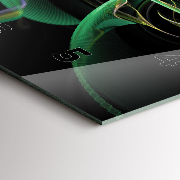 Reloj cuadrado Abstracción verde