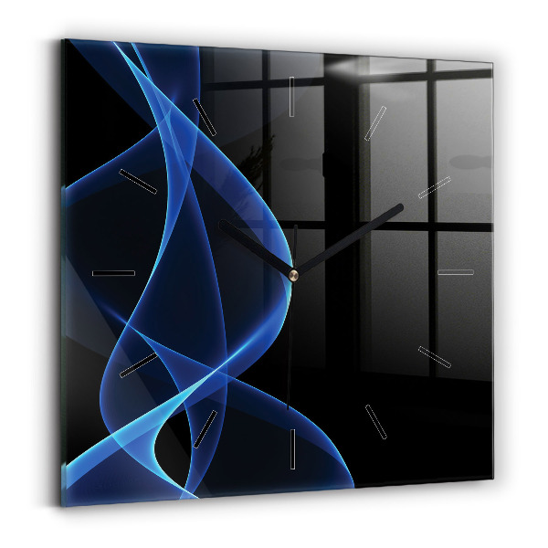 Reloj cuadrado Líneas azules