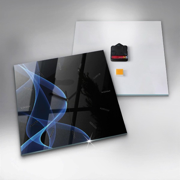 Reloj cuadrado Líneas azules