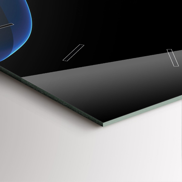 Reloj cuadrado Líneas azules