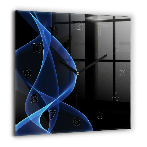 Reloj cuadrado Líneas azules