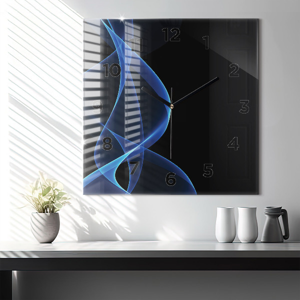 Reloj cuadrado Líneas azules