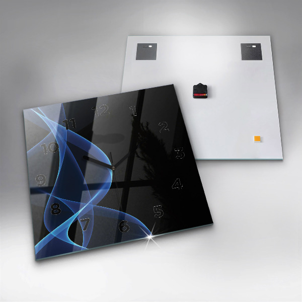 Reloj cuadrado Líneas azules