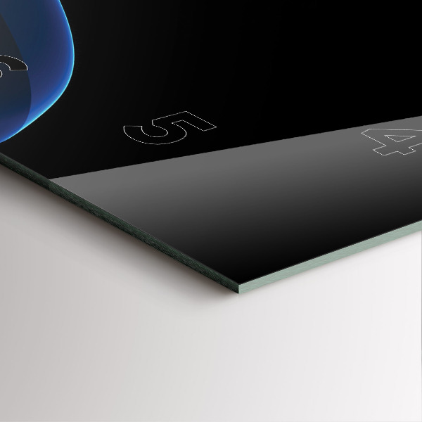 Reloj cuadrado Líneas azules