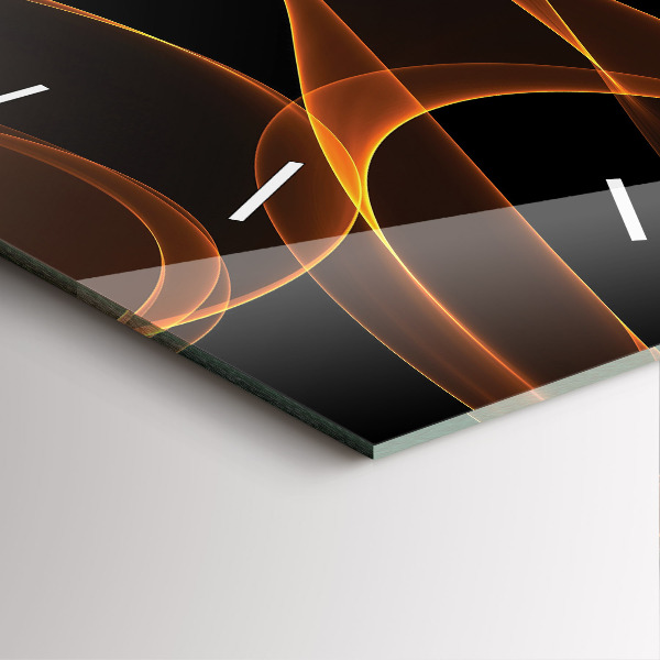 Reloj de pared cuadrado Líneas naranjas