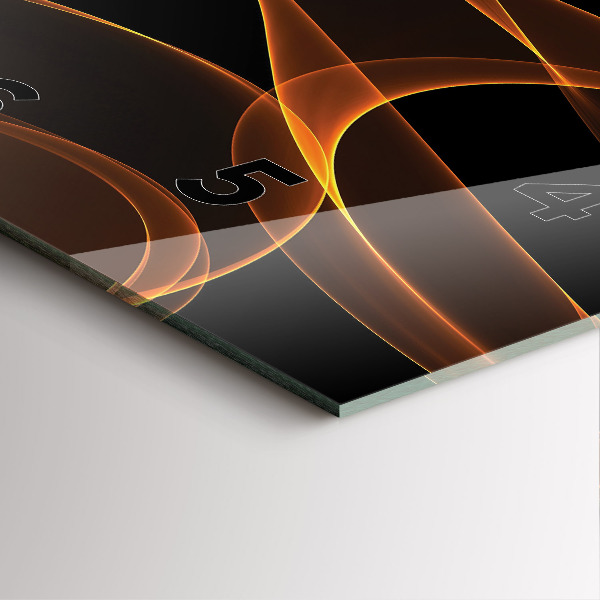 Reloj de pared cuadrado Líneas naranjas