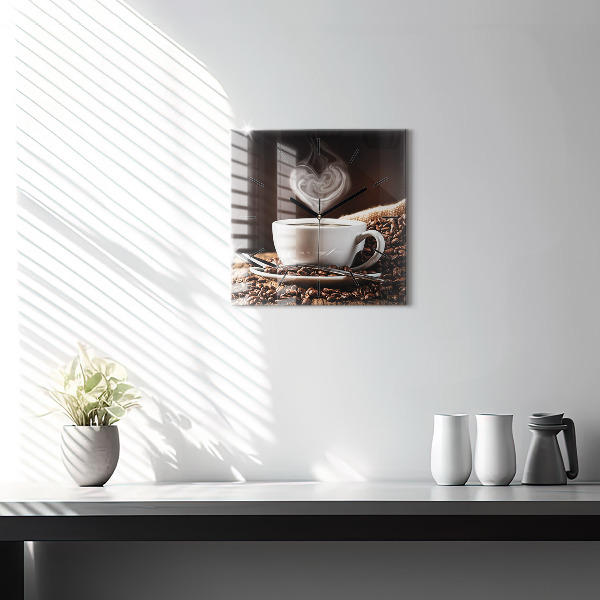 Reloj cuadrado Taza de café