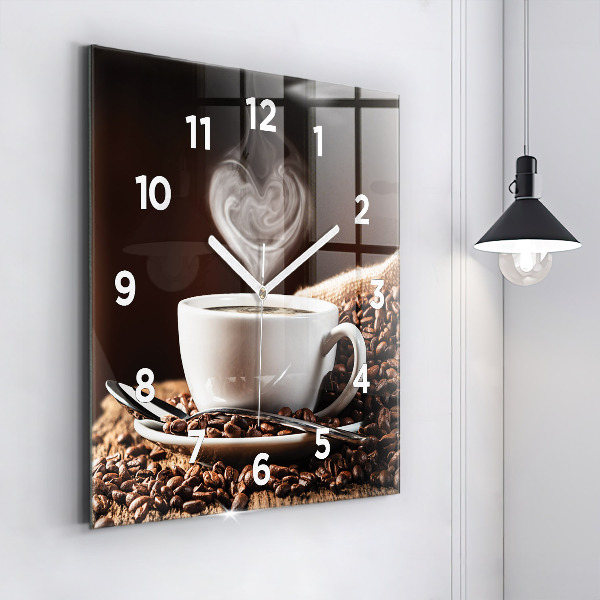 Reloj cuadrado Taza de café