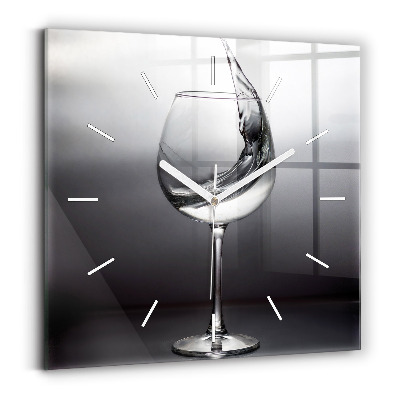 Reloj de pared cuadrado Copa de vino
