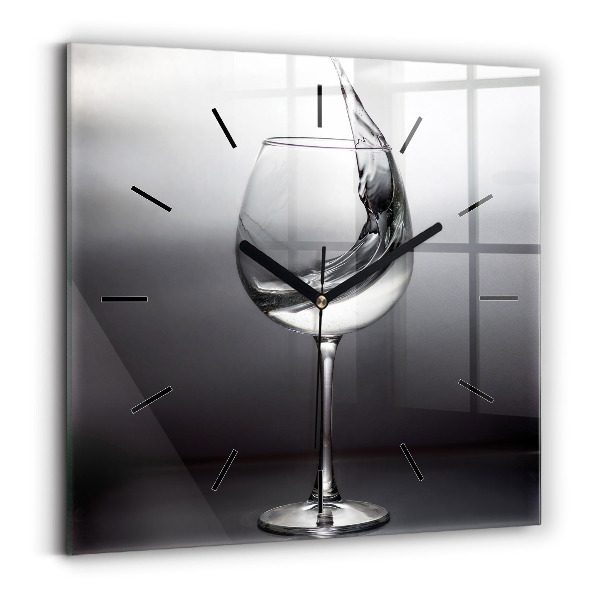 Reloj de pared cuadrado Copa de vino
