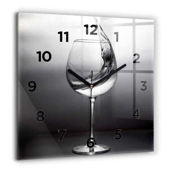 Reloj de pared cuadrado Copa de vino