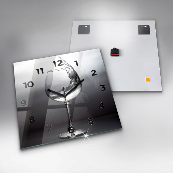 Reloj de pared cuadrado Copa de vino
