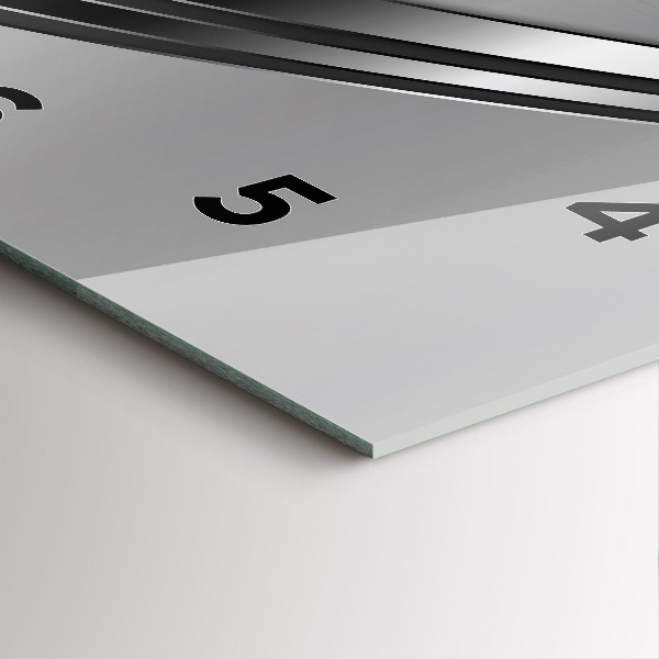 Reloj cuadrado Líneas plateadas