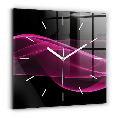 Reloj de pared cuadrado Abstracción rosa