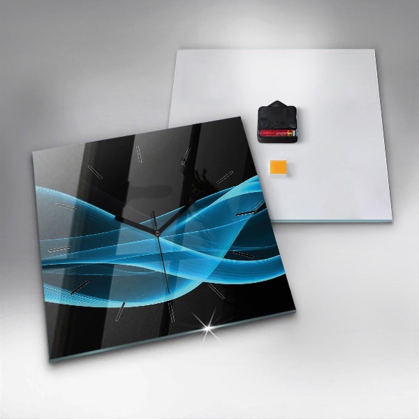 Reloj cuadrado Abstracción azul