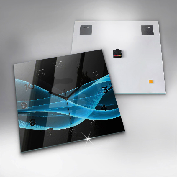 Reloj cuadrado Abstracción azul