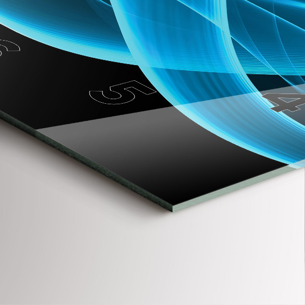 Reloj cuadrado Abstracción azul